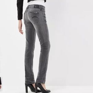 attacc mid waist straight jeans